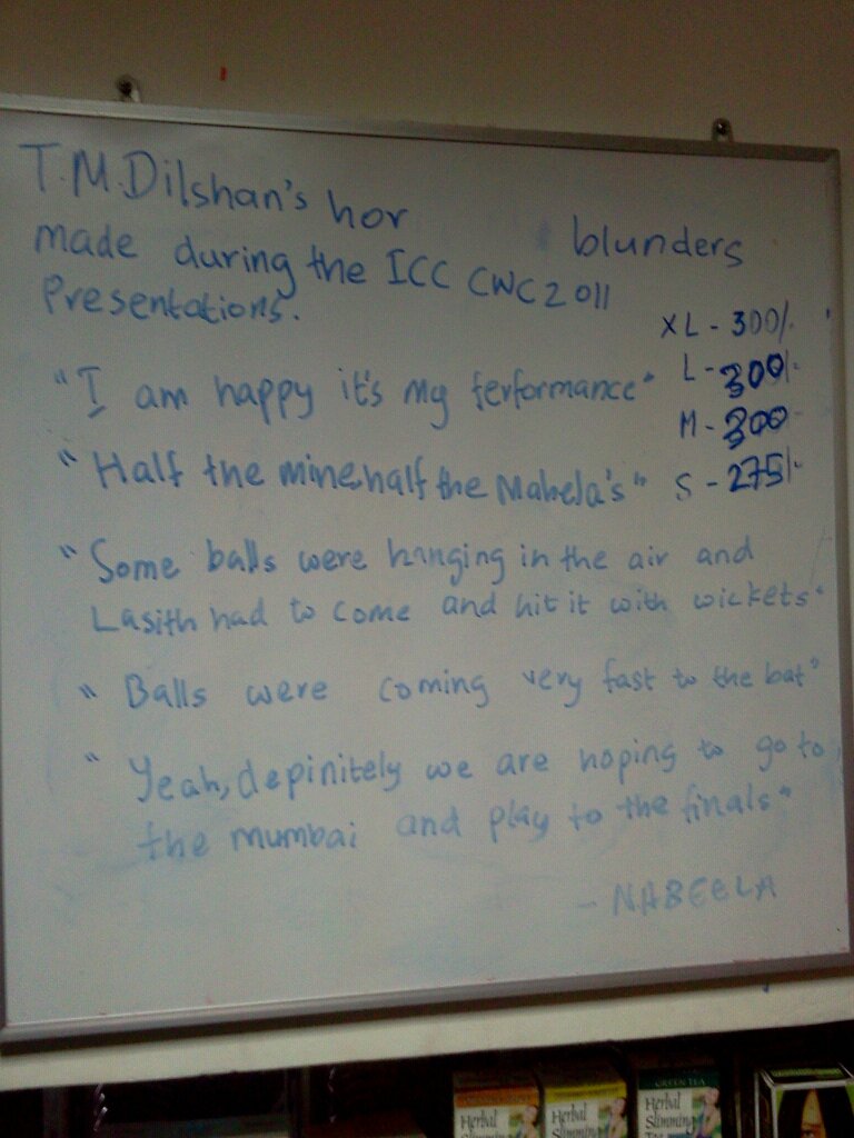 dilshan blunders