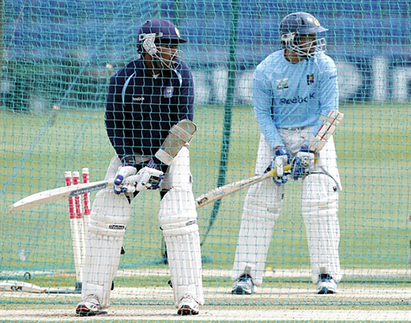 IC2011AFP00132266.jpg Jayawardene and Dilshan in the nets