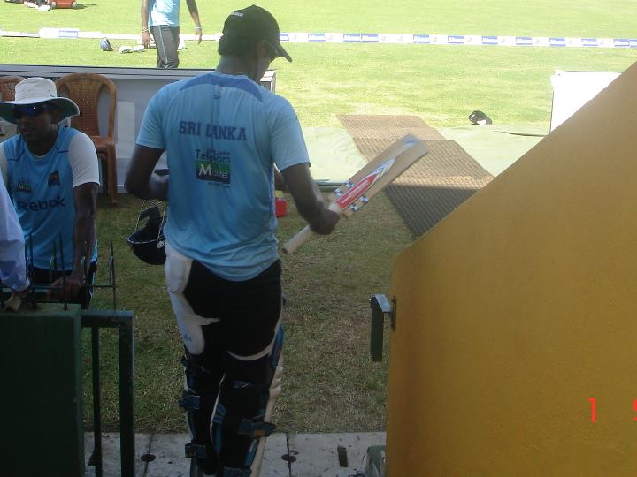 Angelo Mathews after a good net session at Galle
