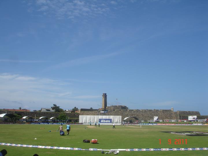 galle stadium blue sky mornin