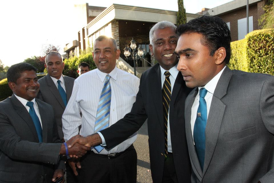 IC_SNNI_500165.jpg Sri Lankan cricketers at an event in Melbourne, December, 2012