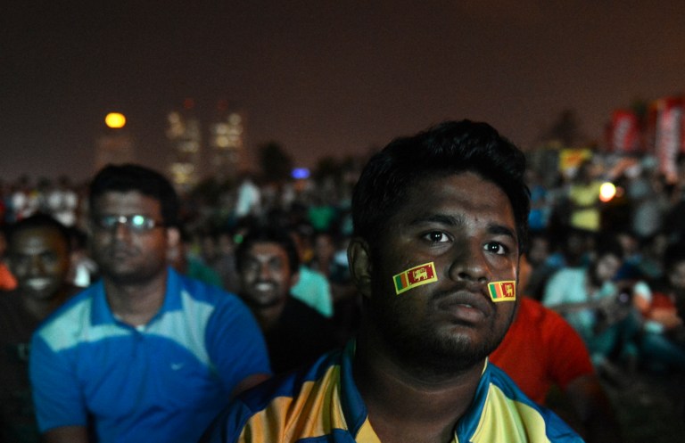 000_Del6306313.jpg Sri Lankan cricket fans