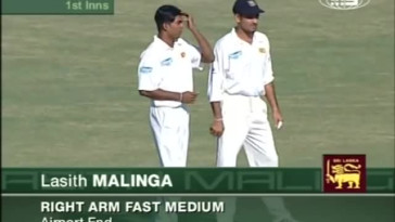 Watch Sri Lanka fast bowling great Lasith Malinga bowling on Test debut
